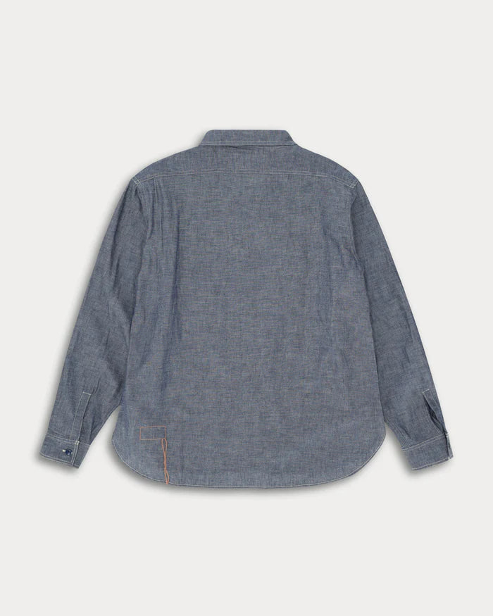 Fortela Otero Camicia Chambray Indigo Rinse D368