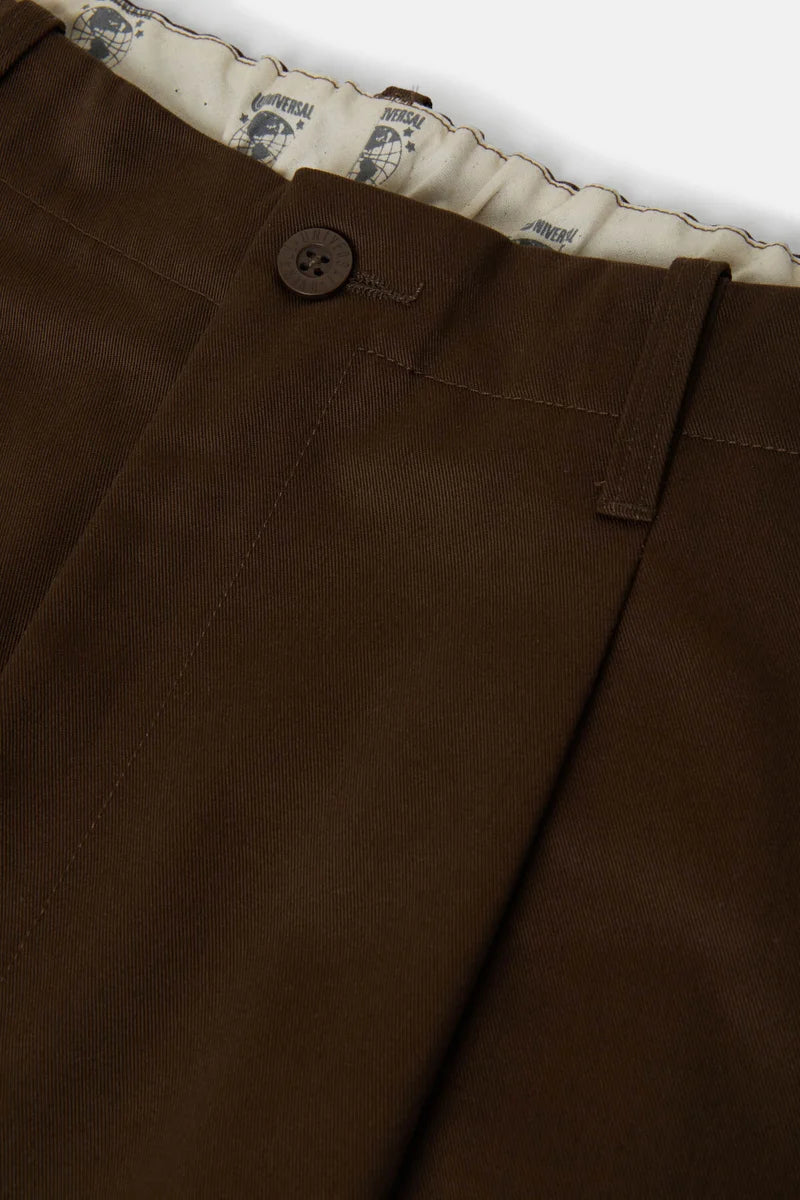 Universal Overall Twill Tuck Tapered Brown