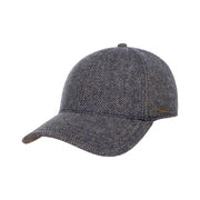 Stetson Baseball Cap Wool Herringbone Beige/Blu