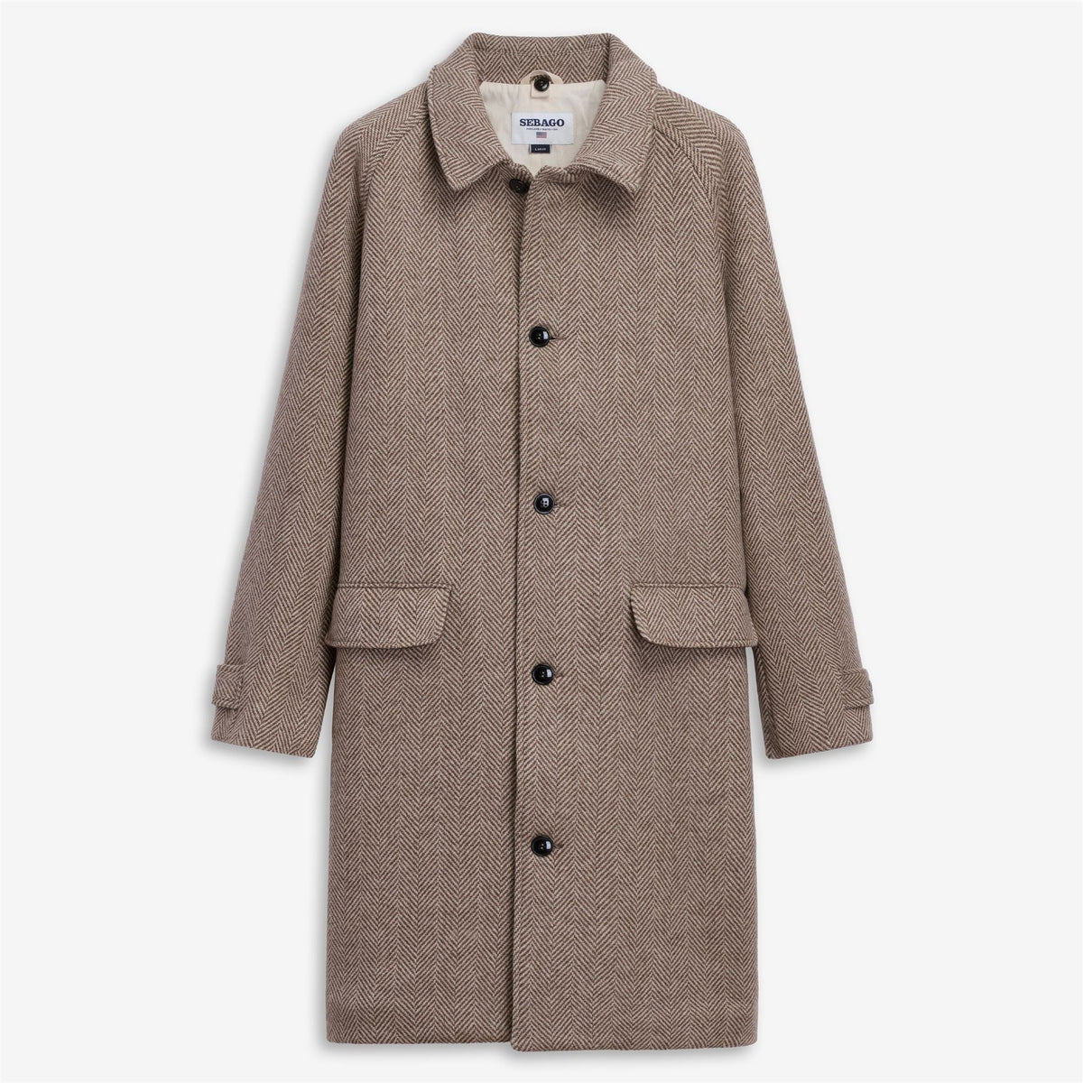 Sebago Bingham Herringbone Coat Beige/Brown