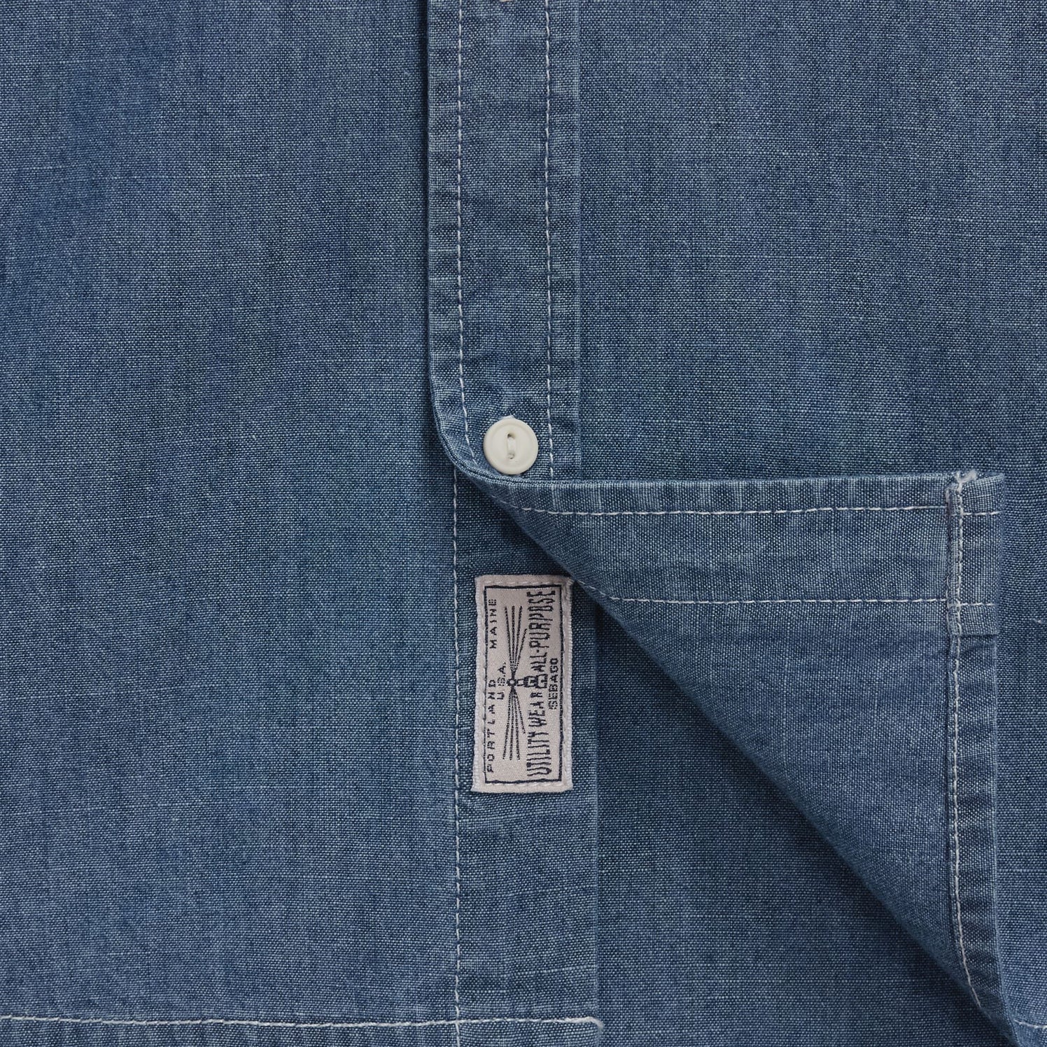 Sebago Camicia Sheetbend Chambray Blue Indigo