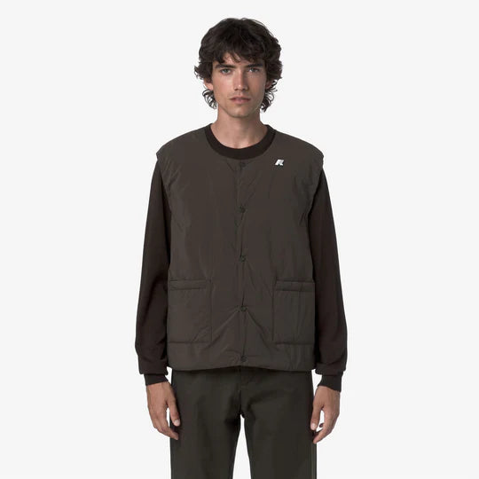 K-Way Valty Plain Warm Vest Black-Olive