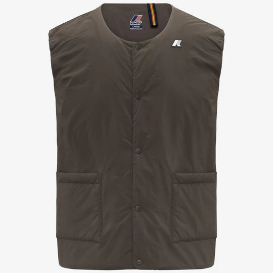 K-Way Valty Plain Warm Vest Black-Olive