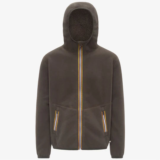 K-Way Jack Sherpa Polar Double Black Olive Combo