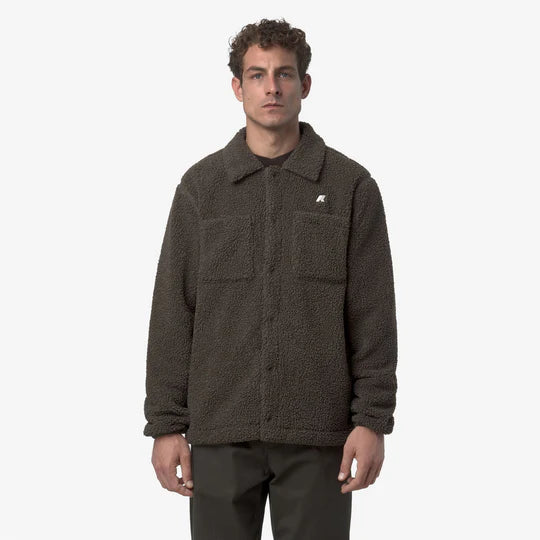 K-Way Cameron Sherpa Polar Black Olive Combo