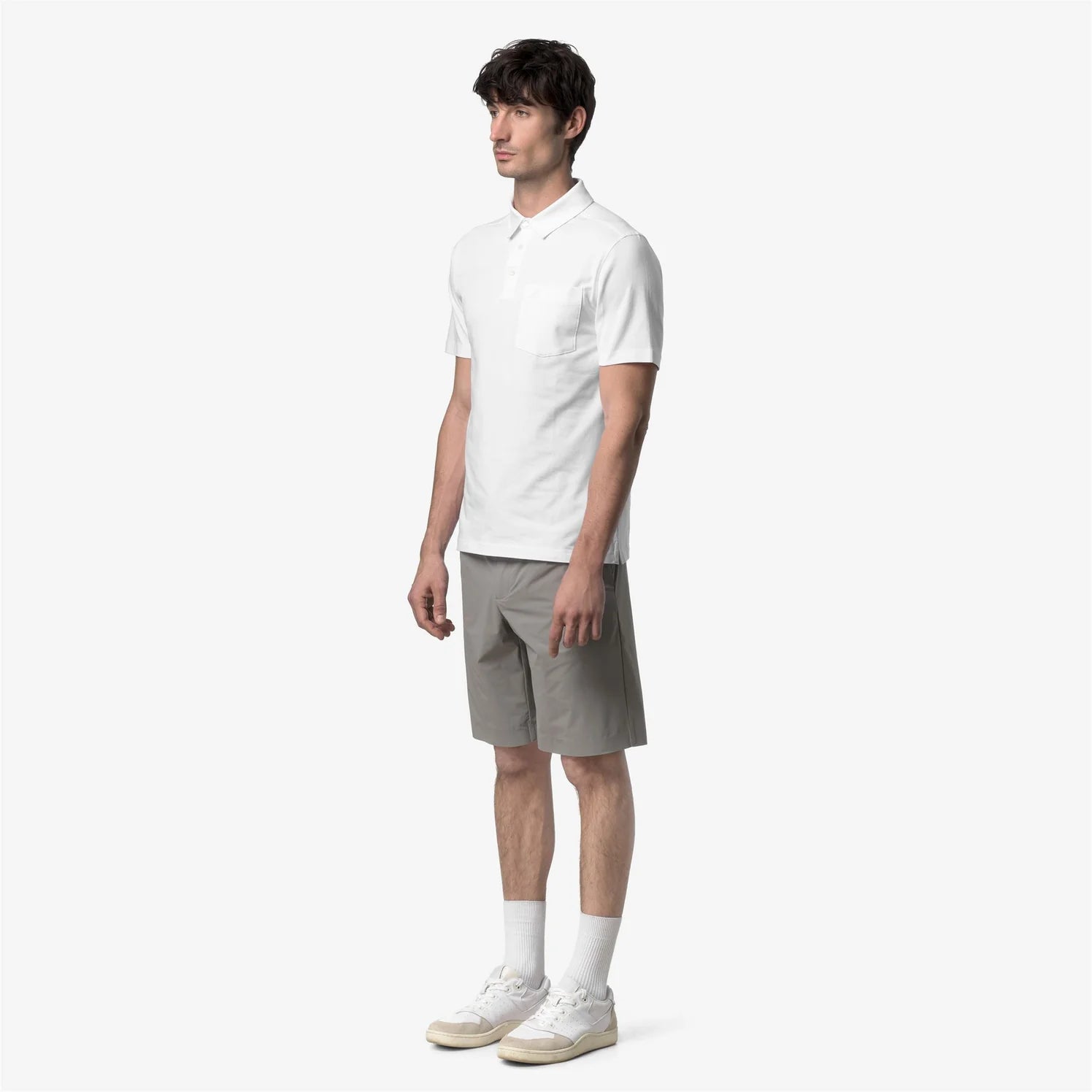 K-Way Polo Vanoine Light Stretch Jersey White