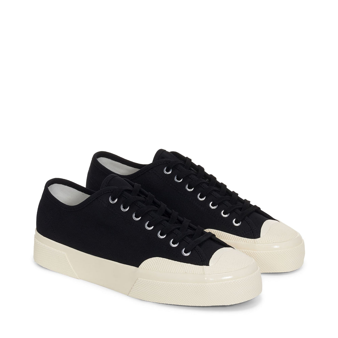 Superga 2432 Works Low Cut Brokentwill Black-Off White