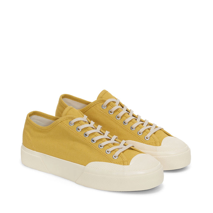 Superga 2432 Works Low Cut Brokentwill Yellow-Off White