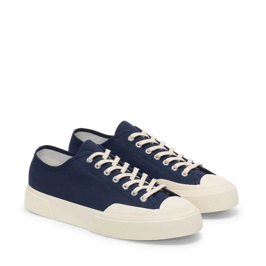 Superga Artifact 2432 Works Low Cut Cotton Canvas Navy/Off White