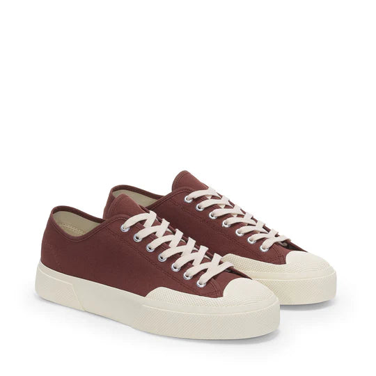 Superga Artifact 2432 Works Low Cut Cotton Canvas Brown/Off White