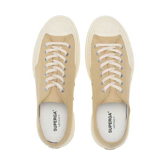 Superga Artifact 2432 Works Low Cut Cotton Canvas Beige/Off White
