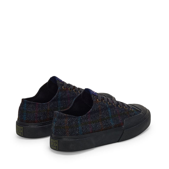 Superga 2432 Works Wool Patchwork Navy-Brown Honey-Grey