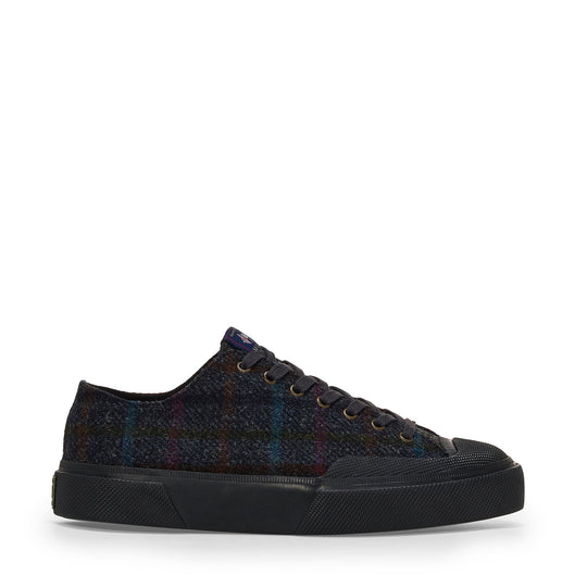 Superga 2432 Works Wool Patchwork Navy-Brown Honey-Grey