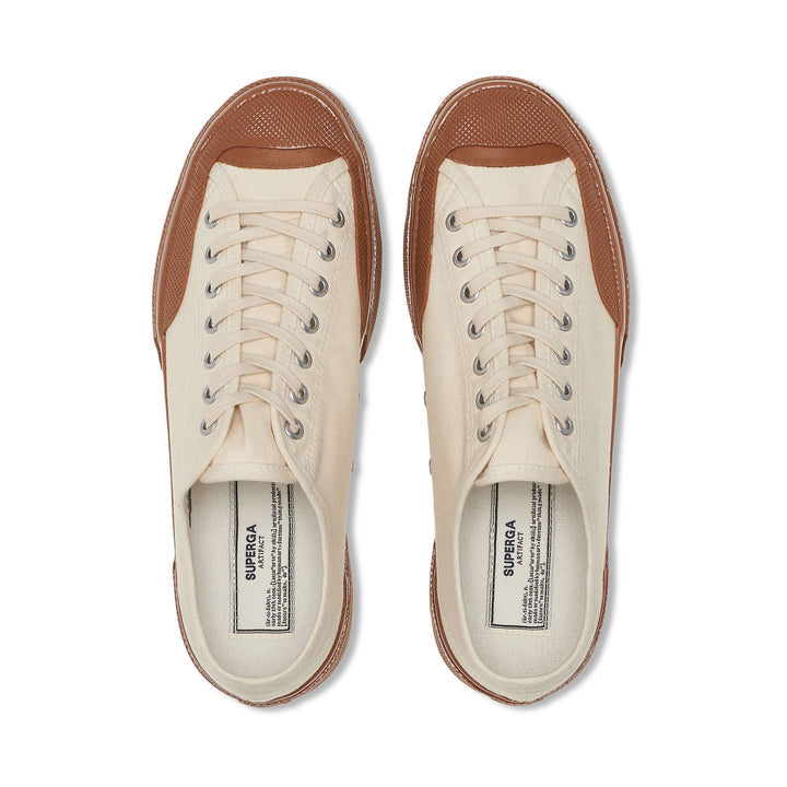 Superga Twisted Herringbone 2432 Off-White-Amber Brown