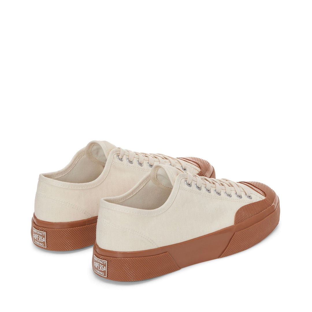 Superga Twisted Herringbone 2432 Off-White-Amber Brown