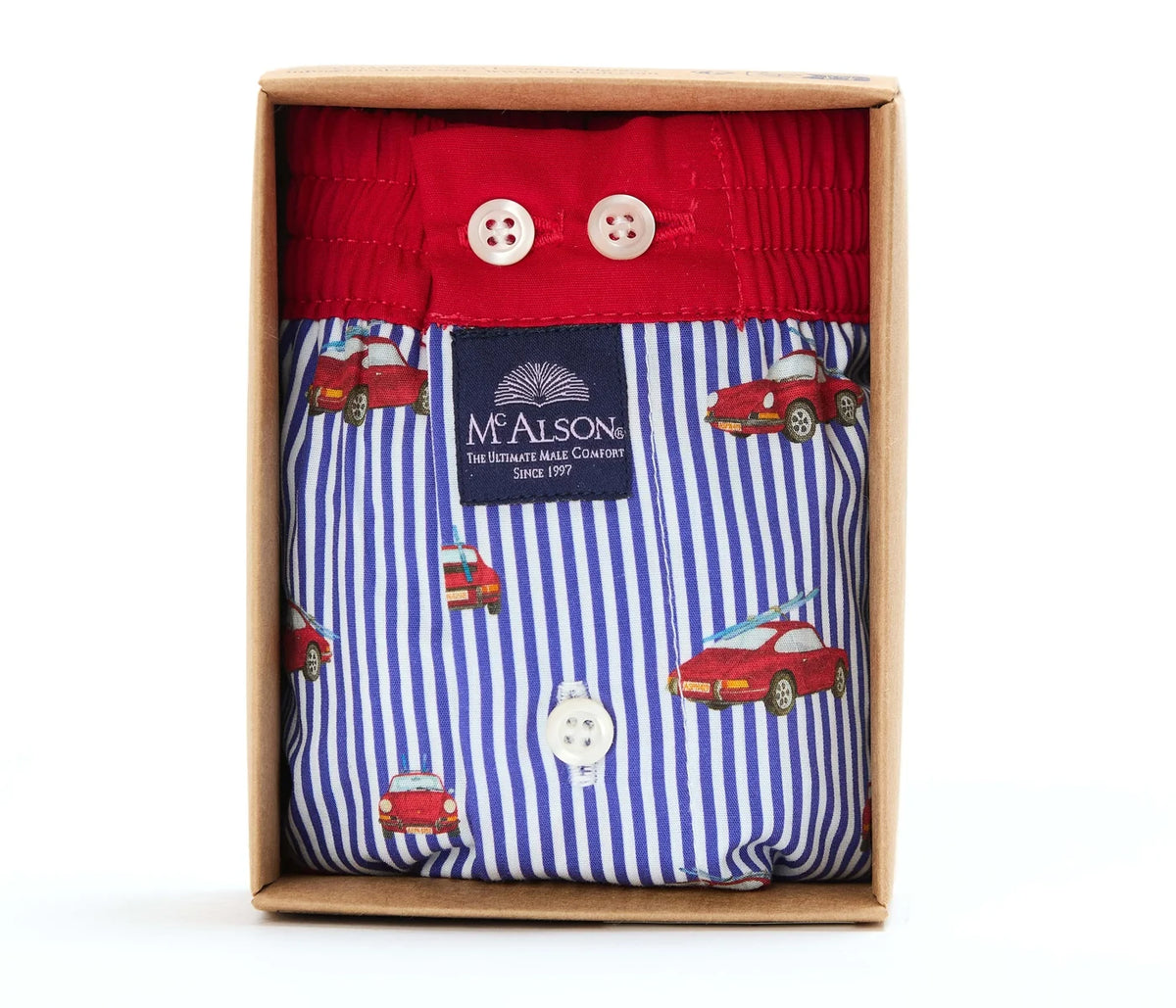 McAlson Boxer Madras Auto Rossa