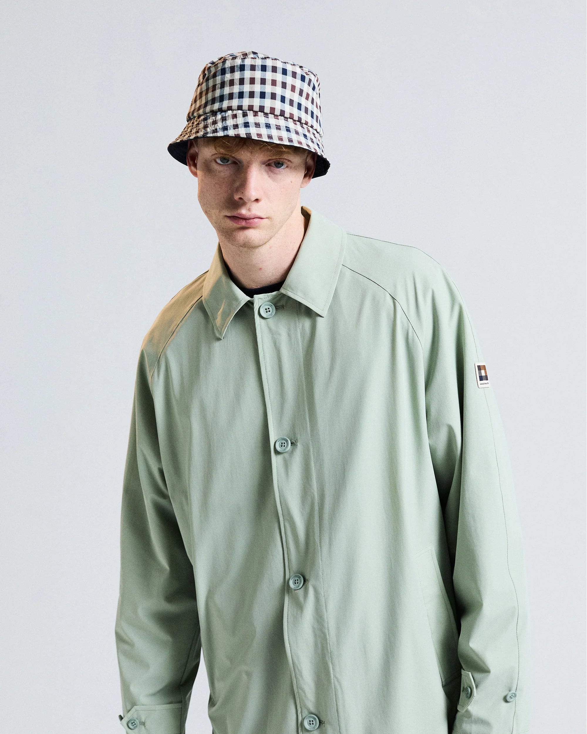 Aquascutum Active Lamina Bucket Cap Club Check