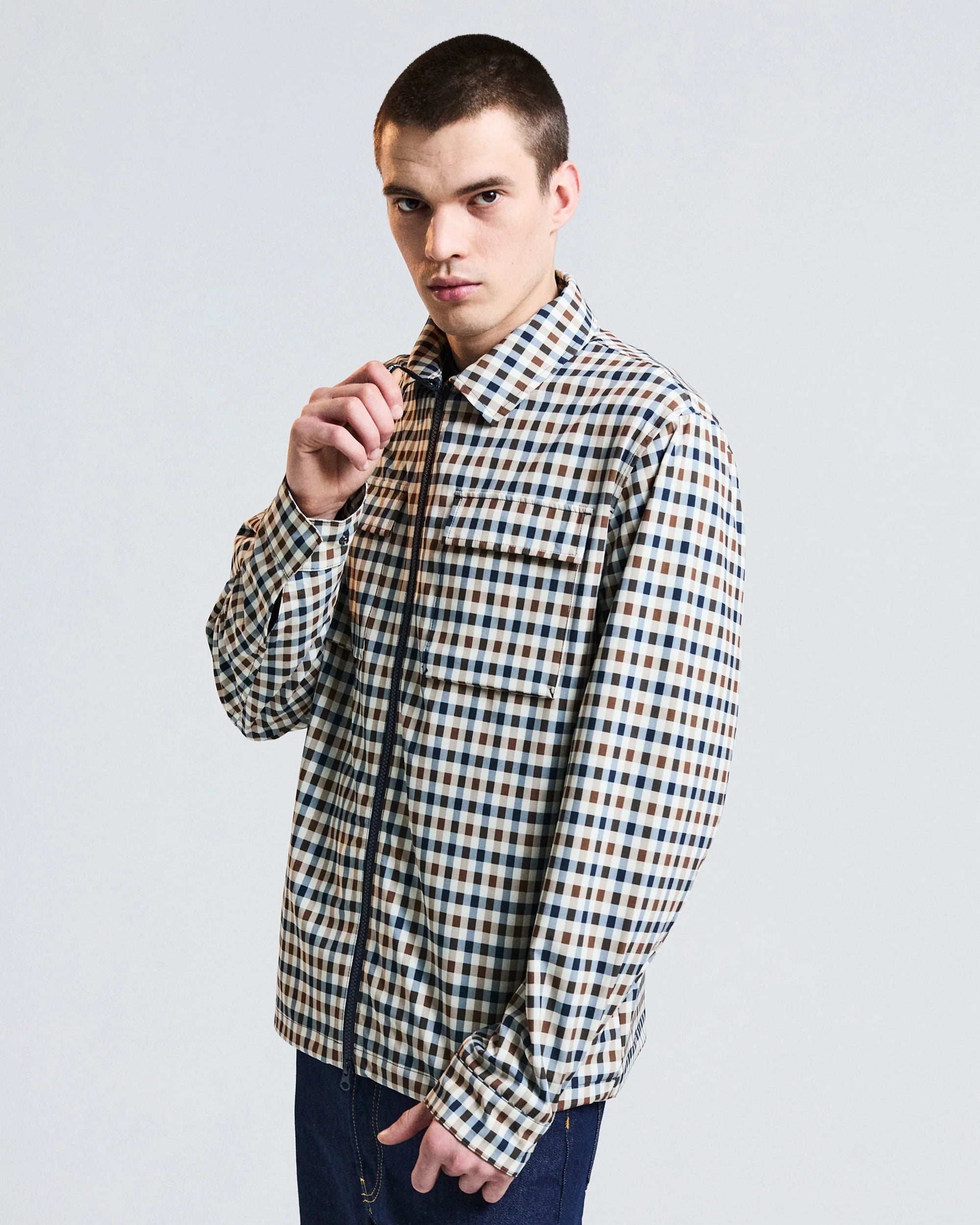 Aquascutum Active Shell SP Overshirt Club Check