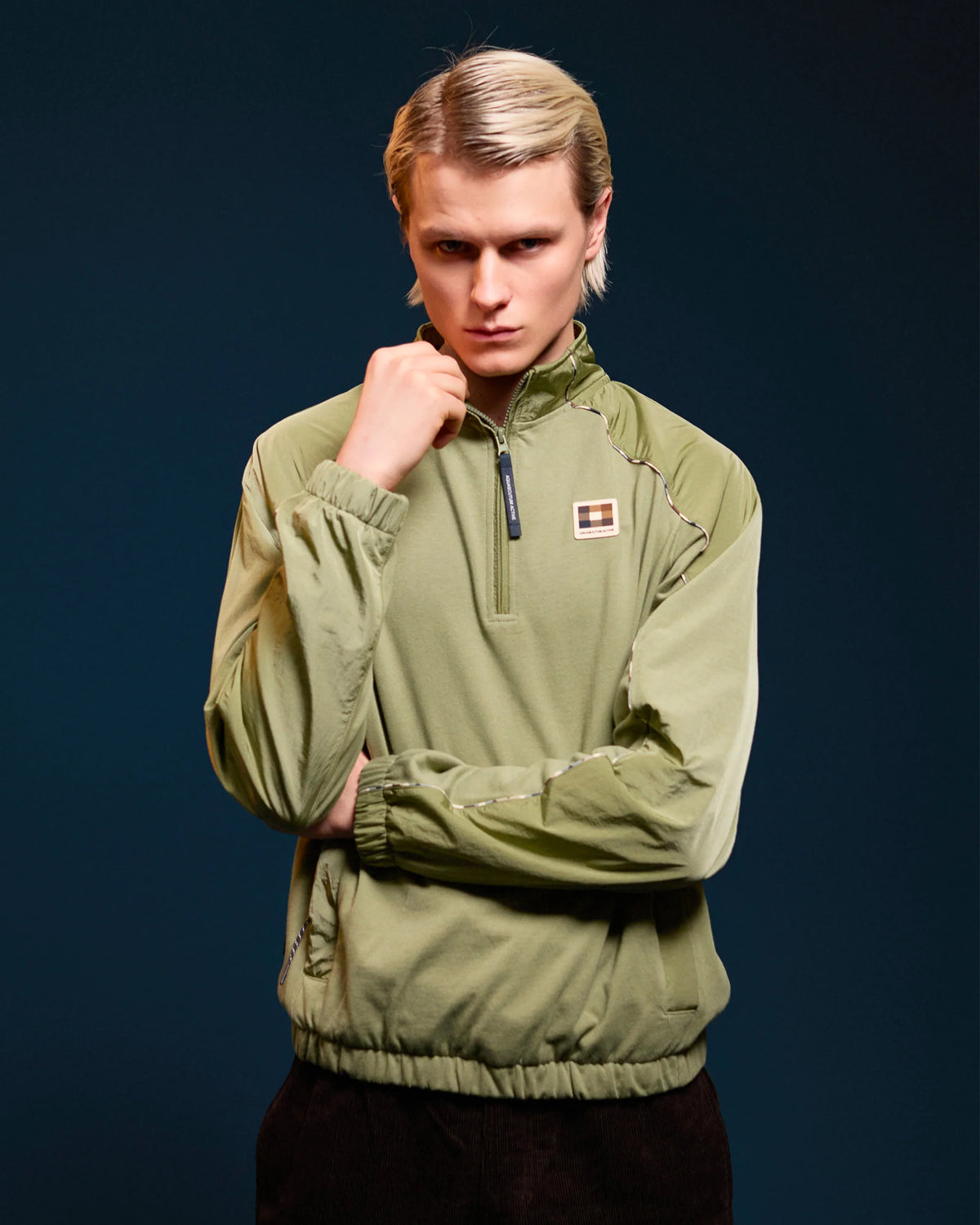 Aquascutum Active 1/4 Zip Tech Fleece Green