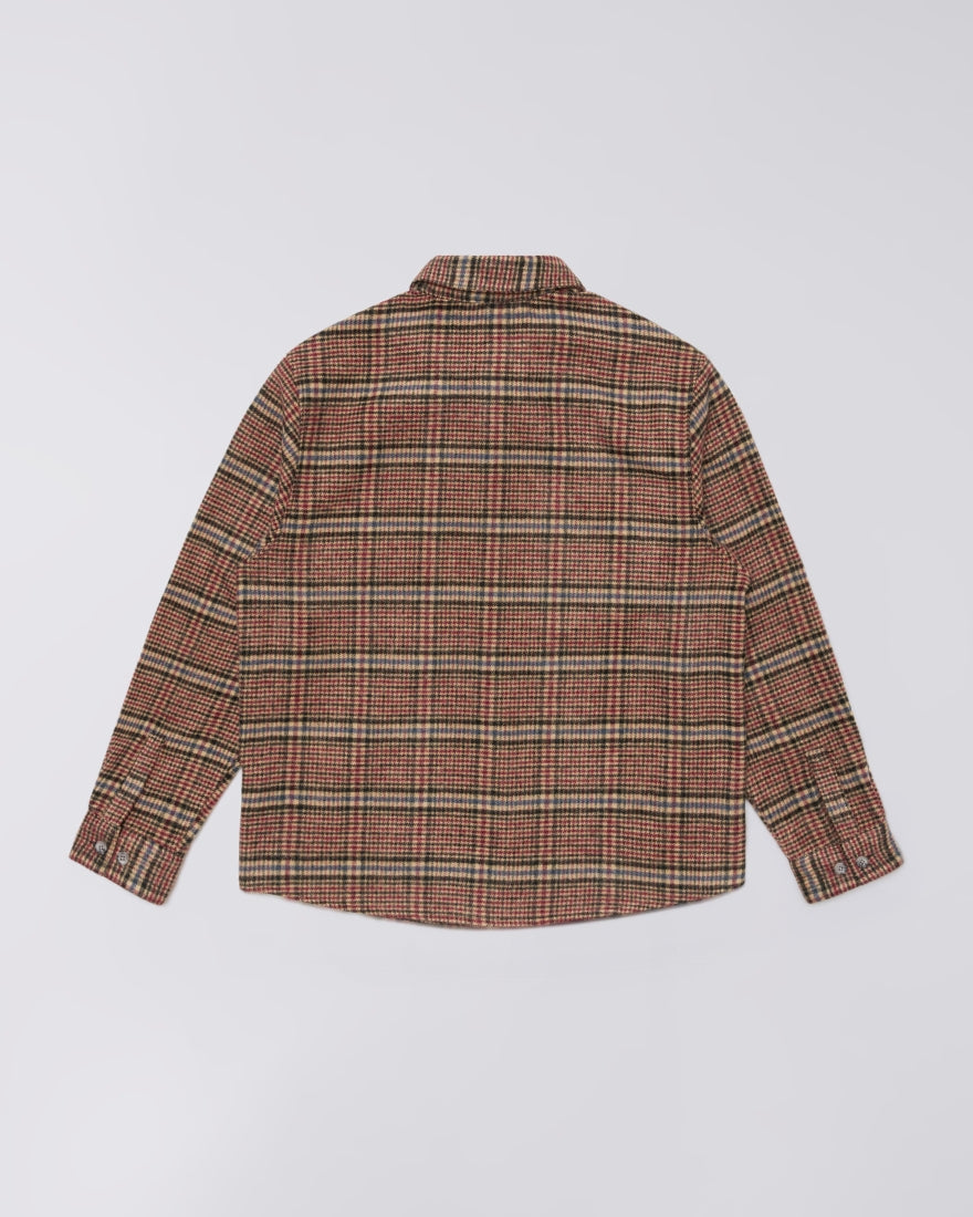 Edwin Julius Shirt Burgundy/Blue